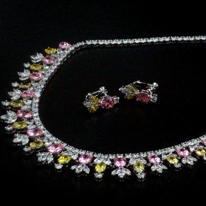 Nos Rucinni Rhinestones Jeweled Crystals Yellow P… - image 1